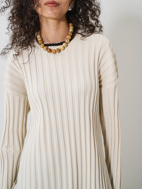 【 予約:2月上旬 】RIB KNIT LONG TEE /Y261-91014